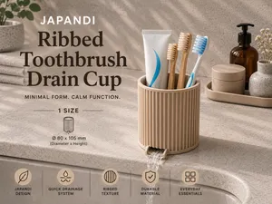 Japandi Drain Toothbrush Cup