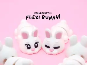 Cute Flexi Bunny with Keychain - No Supports