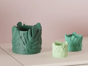 Monstera Leaf Themed Plant Pot. Monstera Planter