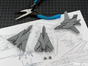Print-in-place and articulated F14 Jet Fighter with Improved Wingdesign