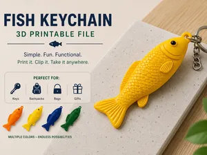 Realistic Fish Keychain | Easy Print