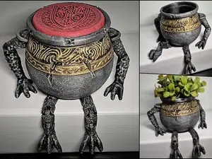 Pot Planter flexi articulated legs and lid