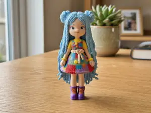 Super Cute Knitted Doll | Colorful Dress Girl