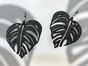 Monstera Blätter Ohrringe