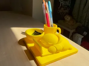 Lazy Sloth Desk Organizer (Pen Holder + Bowl Tray)