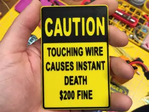 Caution electro live wires