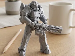 Fallout T-60 Power Armor with Minigun