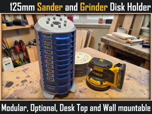 125mm Sander and Grinder Disk Organizer Holder