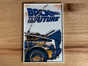 Back To The Future (1985) Hueforge Movie Poster