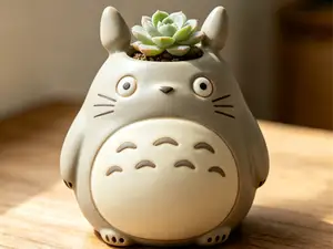 霸道总裁爱上养多肉的我--龙猫多肉花盆