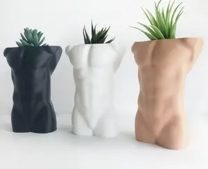 Male Body Vase - Nude Man Torso - Modern decor - Erotic Male Sculpture