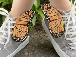Monarch Butterfly Wing Shoelace Shoe Decoration