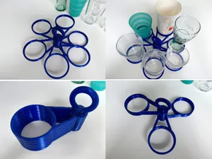 Foldable beverage cup holder (2–6 cups)