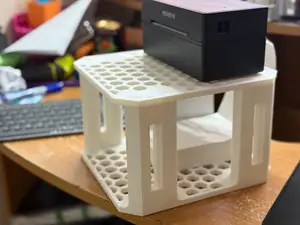 Large Modular Stacking Hexagon Desk Shelves