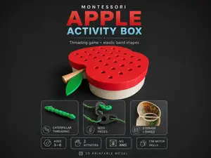 Montessori Apple Activity Box – Kids (Ages 2-6)