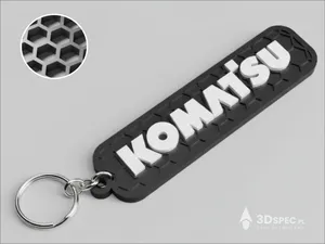 Komatsu logo keychain