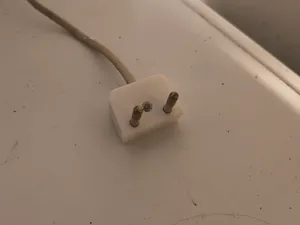 Flat angled EU plug (Denmark) 