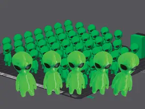 The Little Alien Dude and Army