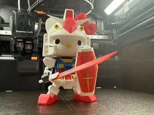 No AMS- 可动HelloKitty高达(近百零件/160g/6.5h)