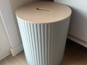 Wäschekorb XL mit Deckel, rund, groß (H2S)