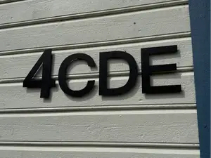 Clean Modern House Numbers & Letters (0-9 + A-H)