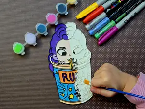 Rumi Noodle Kpop Demon Hunters Coloring Craft