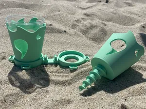 Modular beach cup holders with tip