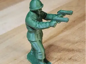 Green Army Man Soldier Dual Guns Pistols Mini