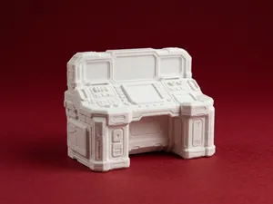 Futuristic Control Console 3D Model