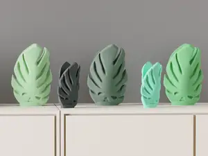 Monstera Leaf Vase. Modern Vase Easy To Print