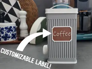 Retro Coffee Container with Scoop