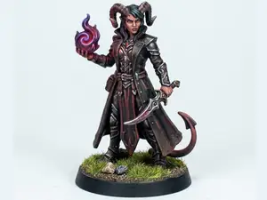 D&D Female Tiefling Warlock