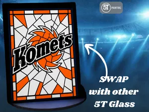 Fort Wayne Komets light (swappable glass)