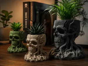 Rootbound Skull Planter