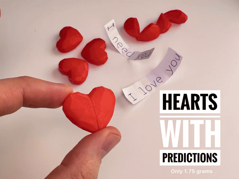 Hearts with predictions