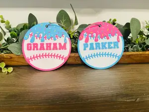 Drip Baseball Keychain and Bag Tag