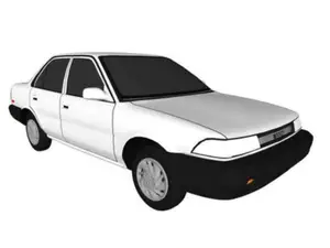 Toyota Corolla E90 (1987) 3D Model
