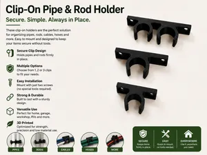 Universal Pipe Clip Holder for 16, 20 & 22 mm