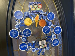 Winter Olympic Brick Wreath