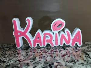 Disney Name Sign Karina Kid Room Wall Decor 3DART