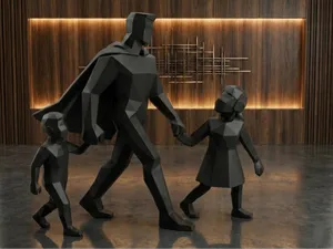 My Dad, My Hero - Superhero Dad with 2 Kids