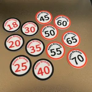Birthday sign with age in years / Traffic sign