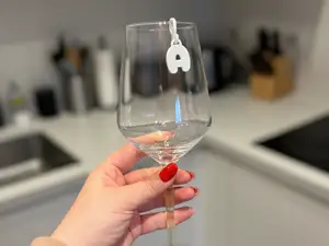 Glass marker with letters / Drink identifier