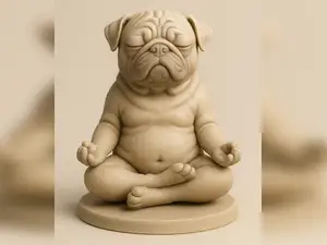 Meditating pug model