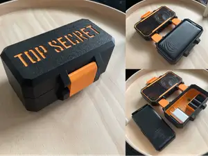 Modular top secret box with mesh tray