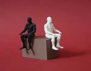 muscular person sitting
