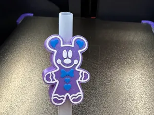 Mickey Mouse Heart Straw Topper for Stanley