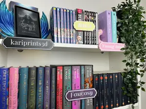 DIY Bookshelf Sign with Holder - Customizable