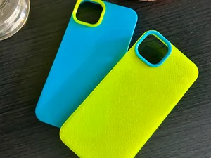 Cover sottile minimal iPhone 14Plus design bicolor