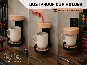 Dustproof Wall Cup Holder - Perfect for Workshop